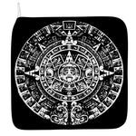 Black And White Maya Calendar Print Hand Towel