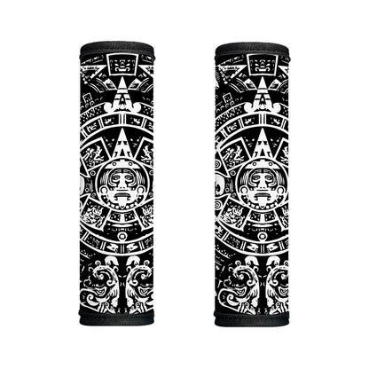 Black And White Maya Calendar Print Handle Covers