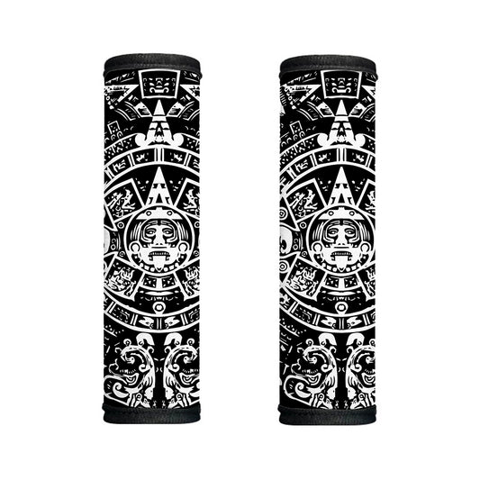 Black And White Maya Calendar Print Handle Covers
