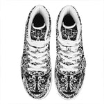 Black And White Maya Calendar Print High Top Leather Sneakers