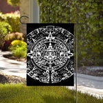 Black And White Maya Calendar Print House Flag