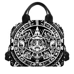 Black And White Maya Calendar Print Insulated Lunch Bag