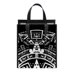 Black And White Maya Calendar Print Insulated Lunch Tote
