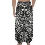 Black And White Maya Calendar Print Lantern Pants