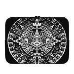 Black And White Maya Calendar Print Laptop Sleeve