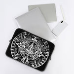 Black And White Maya Calendar Print Laptop Sleeve
