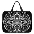 Black And White Maya Calendar Print Laptop Sleeve With Handle