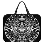 Black And White Maya Calendar Print Laptop Sleeve With Handle