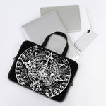 Black And White Maya Calendar Print Laptop Sleeve With Handle
