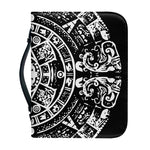 Black And White Maya Calendar Print Leather Bible Cover