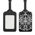 Black And White Maya Calendar Print Luggage Tag