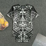 Black And White Maya Calendar Print Men's Bodysuit