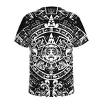 Black And White Maya Calendar Print Men's Sports T-Shirt