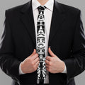 Black And White Maya Calendar Print Necktie