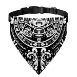Black And White Maya Calendar Print Over The Collar Dog Bandana
