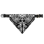 Black And White Maya Calendar Print Over The Collar Dog Bandana