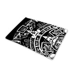 Black And White Maya Calendar Print Pet Cooling Mat Cover
