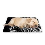 Black And White Maya Calendar Print Pet Cooling Mat Cover