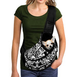 Black And White Maya Calendar Print Pet Sling Carrier