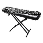Black And White Maya Calendar Print Piano Keyboard Cover