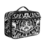 Black And White Maya Calendar Print Portable Lunch Bag