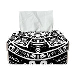 Black And White Maya Calendar Print Rectangle Tissue Box Cover