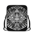 Black And White Maya Calendar Print Rectangular Crossbody Bag