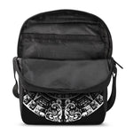Black And White Maya Calendar Print Rectangular Crossbody Bag