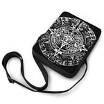 Black And White Maya Calendar Print Rectangular Crossbody Bag