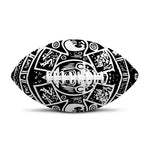 Black And White Maya Calendar Print Rugby Ball