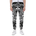 Black And White Maya Calendar Print Joggers