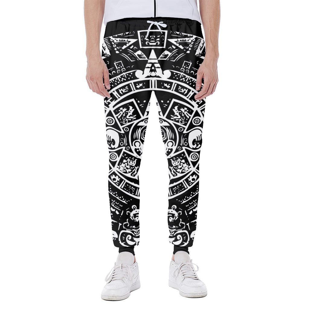 Black And White Maya Calendar Print Scuba Joggers