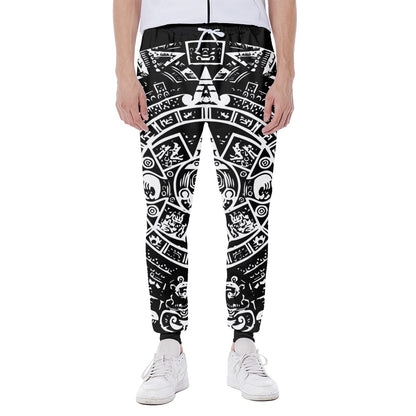 Black And White Maya Calendar Print Scuba Joggers
