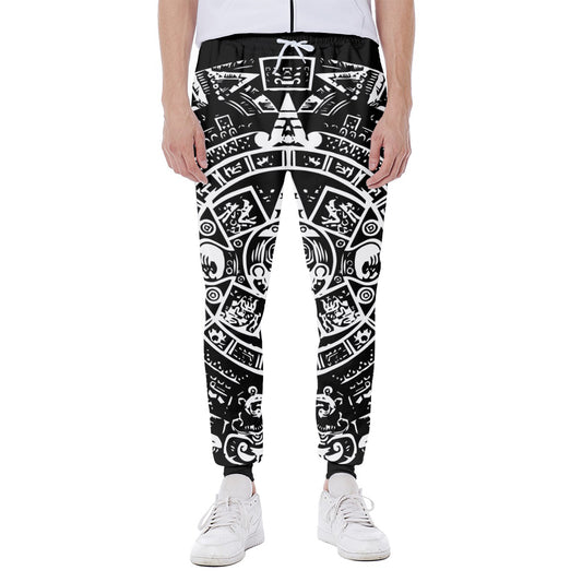 Black And White Maya Calendar Print Scuba Joggers