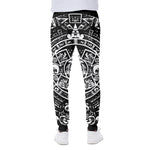 Black And White Maya Calendar Print Scuba Joggers