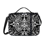 Black And White Maya Calendar Print Shoulder Strap Bible Bag