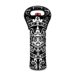 Black And White Maya Calendar Print Single Neoprene Wine Tote