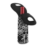Black And White Maya Calendar Print Single Neoprene Wine Tote