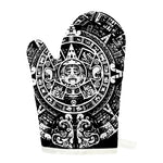 Black And White Maya Calendar Print Single Oven Mitt