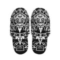 Black And White Maya Calendar Print Slippers