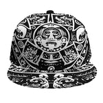 Black And White Maya Calendar Print Snapback Cap