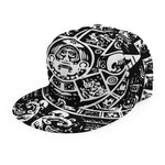 Black And White Maya Calendar Print Snapback Cap