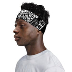 Black And White Maya Calendar Print Sports Headband