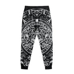 Black And White Maya Calendar Print Sweatpants