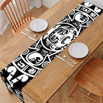 Black And White Maya Calendar Print Table Runner