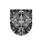 Black And White Maya Calendar Print Toilet Lid Cover