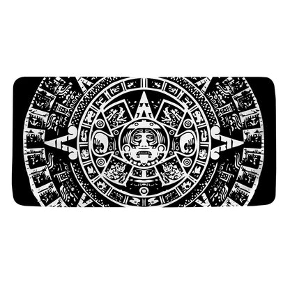 Black And White Maya Calendar Print Towel