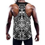 Black And White Maya Calendar Print Training Tank Top