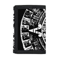 Black And White Maya Calendar Print Trifold Wallet