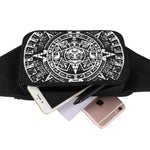 Black And White Maya Calendar Print Waist Bag